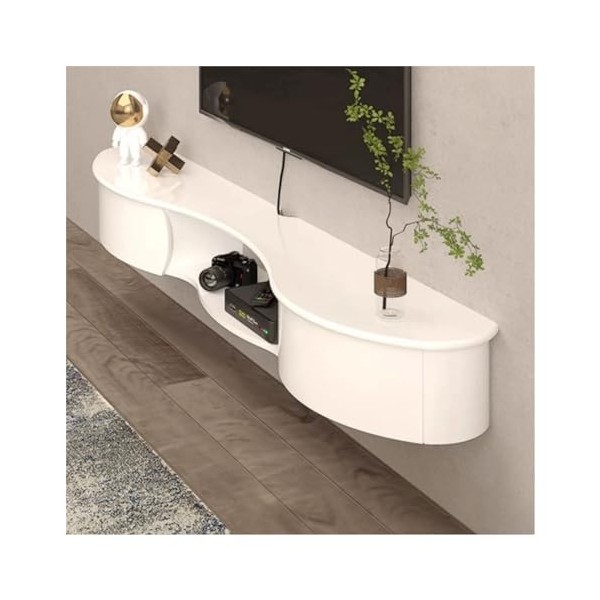 Meuble TV Suspendu Meuble TV flottant moderne, centre de divertissement mural de 67/74 avec tiroirs et étagère de rangeme