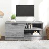 Meuble TV, Meuble TV Moderne avec Porte et Compartiments, Meuble de Divertissement TV pour Salon, Chambre à Coucher, Meuble T