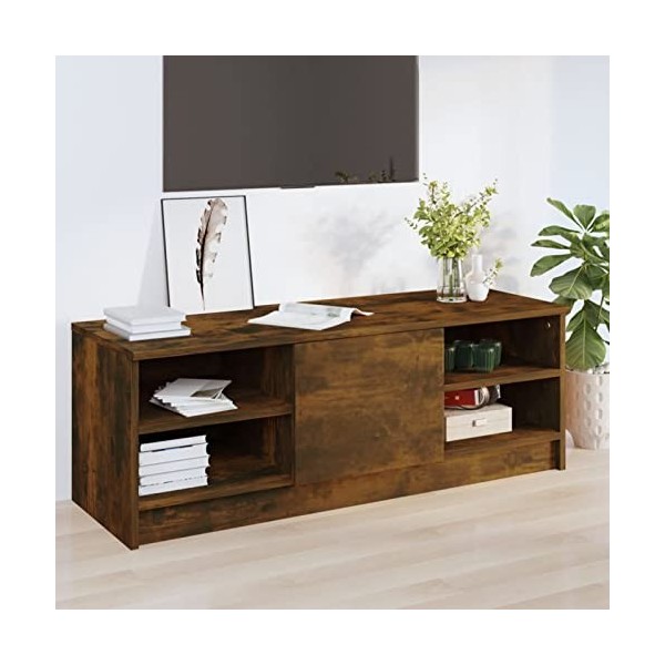 Meuble TV, Meuble TV Moderne avec Porte et Compartiments, Meuble de Divertissement TV pour Salon, Chambre à Coucher, Meuble T