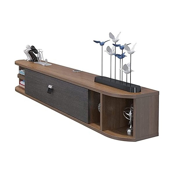 Meuble TV Mural, Meuble TV Flottant permettant déconomiser de lespace, Meuble TV Suspendu pour Salon, Chambre à coucher/noy