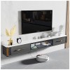 Meuble TV Flottant Meuble TV Mural, étagères de Rangement pour Console multimédia, avec Trous de câbles, pour Chambre à Couch