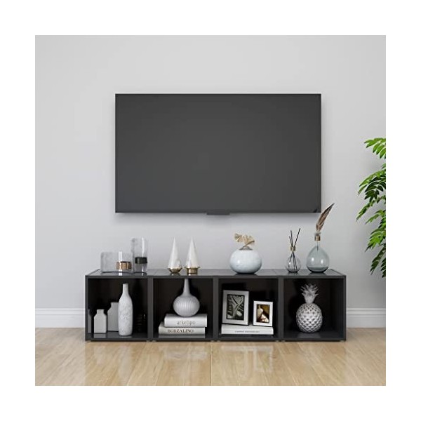 VEEKI Meuble TV, Meuble TV Suspendu, Meuble, Meuble TV avec Rangement，Meuble Industriel, Convient pour Salon ou Chambre, Meub