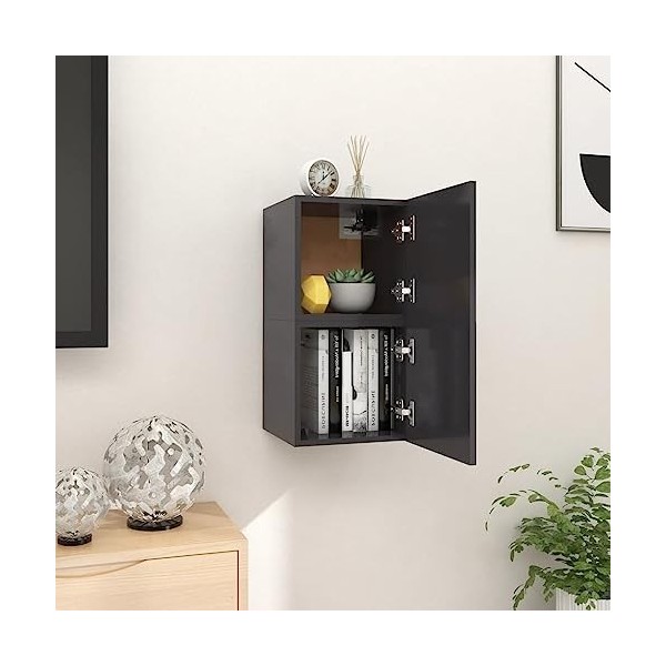 VEEKI Meuble TV, Meuble TV Suspendu, Meuble, Meuble TV avec Rangement，Meuble Industriel, Convient pour Salon ou Chambre, Meub