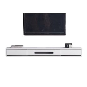 Meuble TV mural Meuble TV flottant avec 2 tiroirs - Meuble TV mural Centre de divertissement Console multimédia, étagère de r