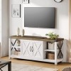 Alkmaar Meuble TV de 147,2 cm pour TV jusquà 127,4 cm, 152,4 cm, 152,4 cm, 65,7 x 165,7 cm, centre de divertissement en bois