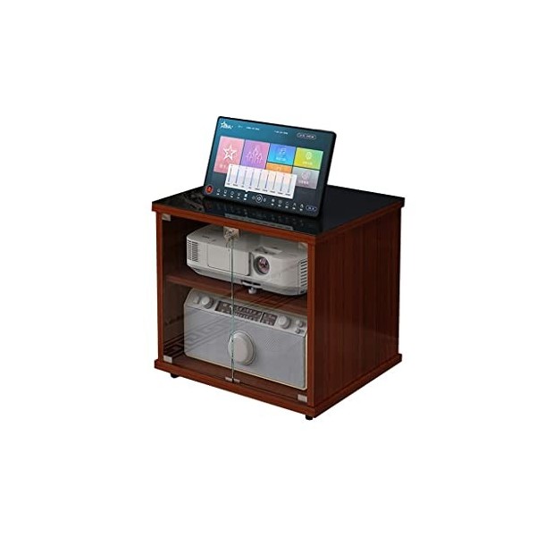 Étagères centrales de divertissement, armoire audio, support audio, support média à 2 couches, armoire audio-visuelle, adapté