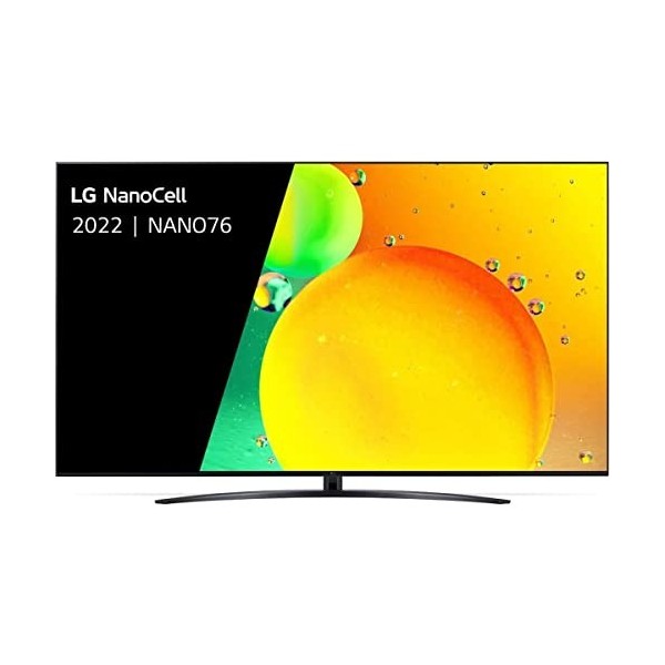 LG 65NANO766 TV LED NanoCell 4K 65 Pouces 164 cm & Ergosolid Chariot TV Meuble Télé Support avec Roulette Pied Pivotant et 