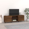 Meuble TV, Meuble TV Moderne avec Porte et Compartiments, Meuble de Divertissement TV pour Salon, Chambre à Coucher, Meuble T