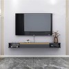 ROLTIN Meuble TV Flottant Étagère Meuble TV Flottant Console Multimédia Murale Meuble TV Rangement de Bureau Flottant Unité d