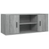 Lechnical Meuble TV, meuble TV, meuble TV salon, meuble TV gris Sonoma 100 x 35 x 40 cm en bois multicouche k