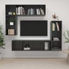 Home Hardware Businese Meuble TV 4 pièces en bois Gris brillant