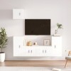 SEVSO Meuble TV 5 pièces en bois blanc