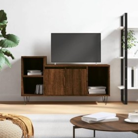 vidaXL Meuble TV, Armoire de Télévision avec 5 Compartiments, Meuble Télé avec Portes Salon Salle de Séjour, Moderne, Chêne M