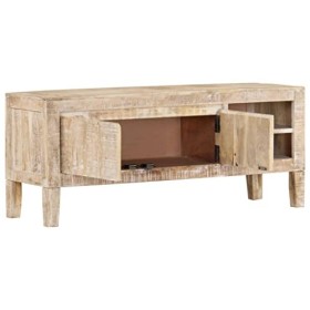 RAUGAJ Meuble TV en bois massif manguier 110 x 35 x 46 cm