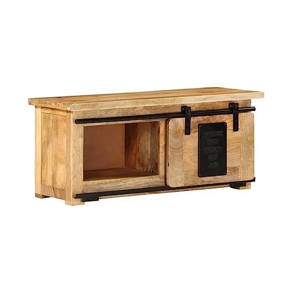 SMTSEC Meuble TV 90 x 35 x 40 cm en manguier massif