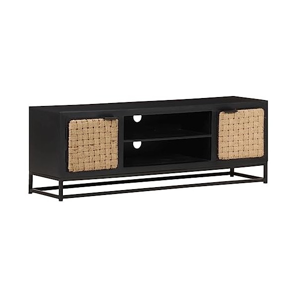 RAUGAJ Meuble TV 120 x 30 x 40 cm en manguier massif