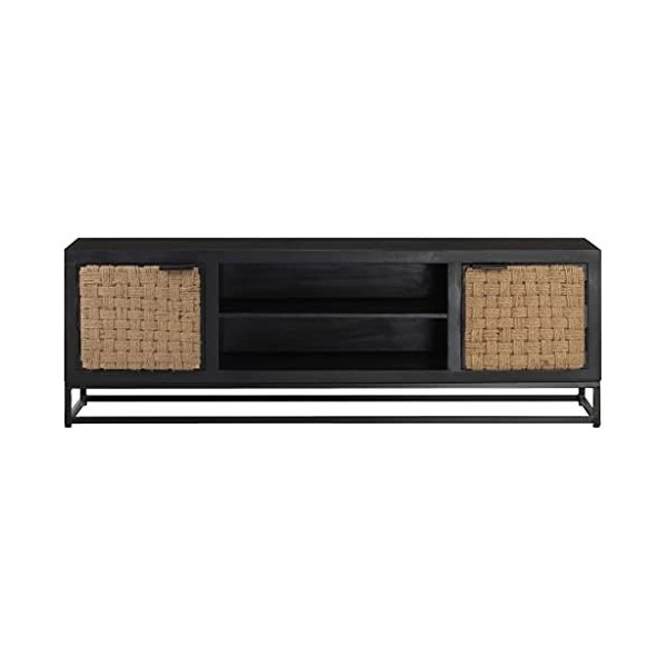 RAUGAJ Meuble TV 120 x 30 x 40 cm en manguier massif