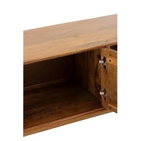 J-Line Meuble Tv Lora 2 Portes + 1 Tiroir Bois De Manguier Marron