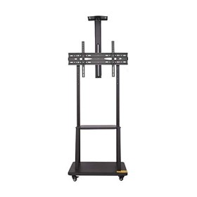 Armoire Mobile pour écran Plasma OLED LCD LED 32"-100", Support de Sol pour Chariot TV Haut réglable en Hauteur avec Plateau 