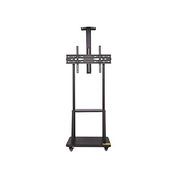Armoire Mobile pour écran Plasma OLED LCD LED 32"-100", Support de Sol pour Chariot TV Haut réglable en Hauteur avec Plateau 