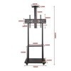 Armoire Mobile pour écran Plasma OLED LCD LED 32"-100", Support de Sol pour Chariot TV Haut réglable en Hauteur avec Plateau 