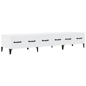Meuble TV Blanc 150x34,5x30 cm Bois dingénierie - Banc TV, Meuble TV Suspendu, Convient pour Salon ou Chambre