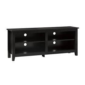 Walker Edison Furniture Nous Avons Meubles 147,3&nbsp;cm Wood Support TV Console de Stockage, en Bois flotté, Bois Dense, Noir, 41