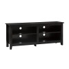 Walker Edison Furniture Nous Avons Meubles 147,3&nbsp;cm Wood Support TV Console de Stockage, en Bois flotté, Bois Dense, Noir, 41
