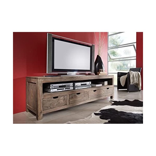 Meuble TV - Bois Massif de Palissandre huilé - Nature Grey 44