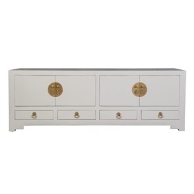 Fine Asianliving Meuble TV Chinois Moonshine Grège - Orientique Collection L130xP40xH45cm Armoire Chinoise Meubles Chinois Mo