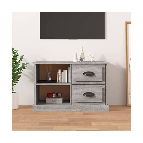 Meuble TV,Étagère TV Flottante, Support de Télévision Flottant Fixé au Mur Centre de Console Multimédia de Divertissement Gra