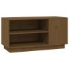 Meuble TV Marron miel 80x35x40,5 cm Bois de pin massif