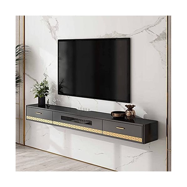 SORVA Meuble TV Flottant, unité Murale Flottante de Divertissement pour Bureau de Salle de Divertissement de Salon, avec tiro