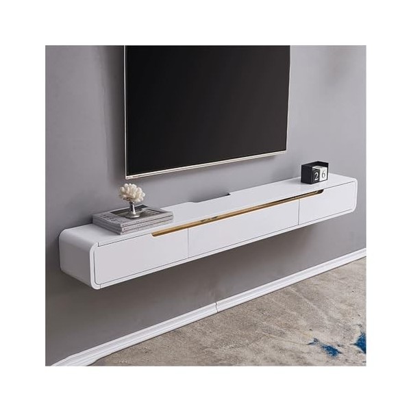 Meubles TV Meuble TV flottant moderne, console murale de 47,2/59/70,8 pouces, centre de divertissement avec plate-forme et 2 