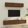 WOODEY Meuble TV 4 pièces en chêne marron