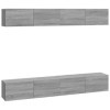 AKUUJJIO Centres de divertissement et meubles TV muraux 4 pièces Gris Sonoma 100 x 30 x 30 cm Meubles