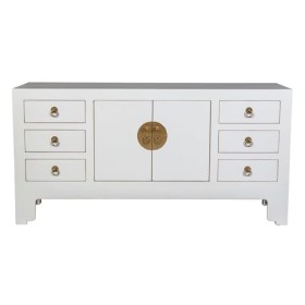 Fine Asianliving Meuble TV Chinois Blanc Neige - Orientique Collection L121xP37xH61cm Armoire Chinoise Meubles Chinois Mobili