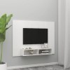 VEEKI Meuble TV, Meuble TV Suspendu, Meuble TV Blanc, Meuble TV Industriel, Meubles de Salon, Salon, Chambre, Cadre en Acier,