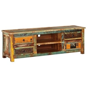 vidaXL Meuble TV Vintage Multicolore 4 tiroirs