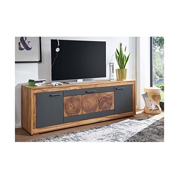 Meuble TV - Bois de Palissandre teinté Marron - Turin 07