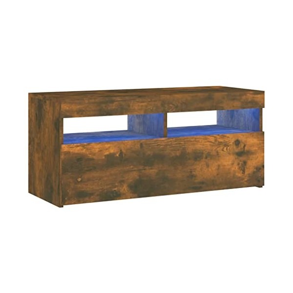 Meuble TV,Banc TV,Meuble TV Suspendu,Étagère TV Flottante, Support de Télévision Flottant Fixé au Mur Centre de Console Multi