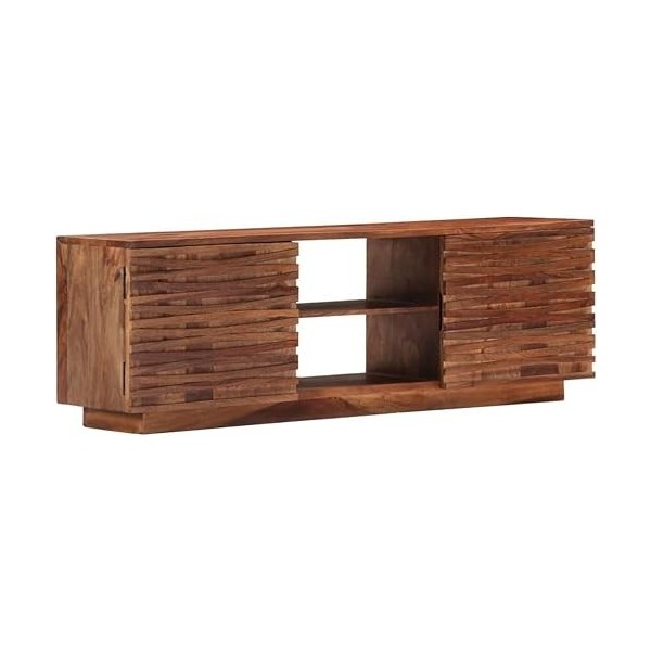 Meuble TV Salon Meuble TV Console Multimédia Meuble TV en Bois 47,2" x11,8 x15,7 Bois de Sesham Massif pour Salon, Couloir, E