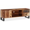 Meuble TV de Salon, Console multimédia, Meuble TV en Bois de Sesham Massif, 47,2 x 11,8 x 15,7 Pouces, pour Salon, Couloir, e