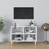 Meuble TV avec Compartiments et Pieds en Bois, Meuble TV Moderne, Meuble TV, Meuble TV en Bois, Table TV pour Salon, Salle de