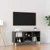 Meuble TV avec Compartiments et Pieds en Bois, Meuble TV Moderne, Meuble TV, Meuble TV en Bois, Table TV pour Salon, Salle de