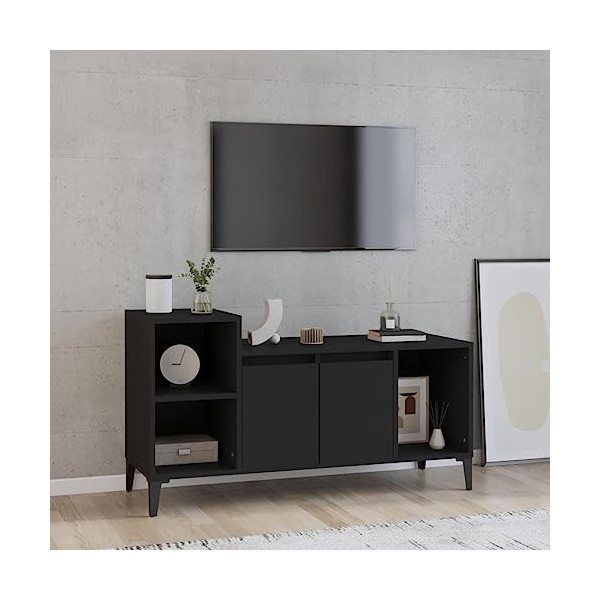 VEEKI Meuble TV, Meuble TV Suspendu, Meuble TV Industriel, Meuble TV Bois, Meuble Chambre, Convient pour Salon ou Chambre, No