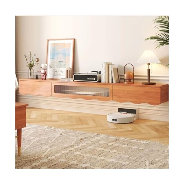 Meuble TV Suspendu Meuble TV flottant domestique, centre de divertissement mural et étagère darmoire, console TV avec rangem