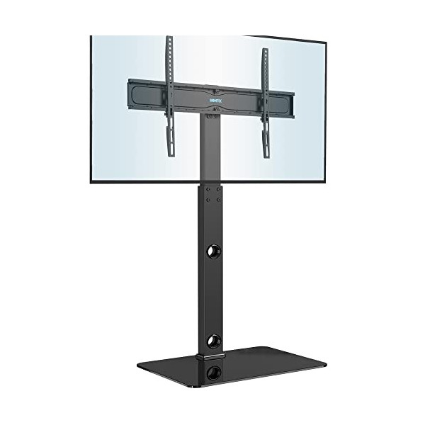 BONTEC Support TV de Sol pour Téléviseurs de 30-70 Pouces Plasma/LED/LCD/OLED Incurvés & Plats, Support TV Haut Réglable en H