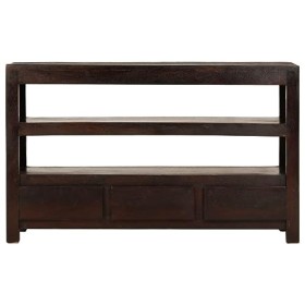 SHAPLE Meuble TV en bois dacacia massif 90 x 30 x 55 cm Marron foncé