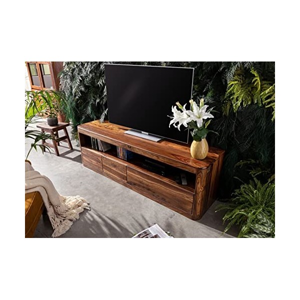 Meuble TV - Bois Massif de Palissandre laqué Noisette - Toronto&nbsp; 247